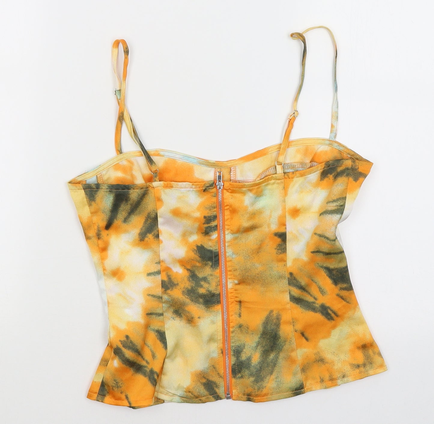 Pretty Little Thing Womens Orange   Cropped Tank Size 10
