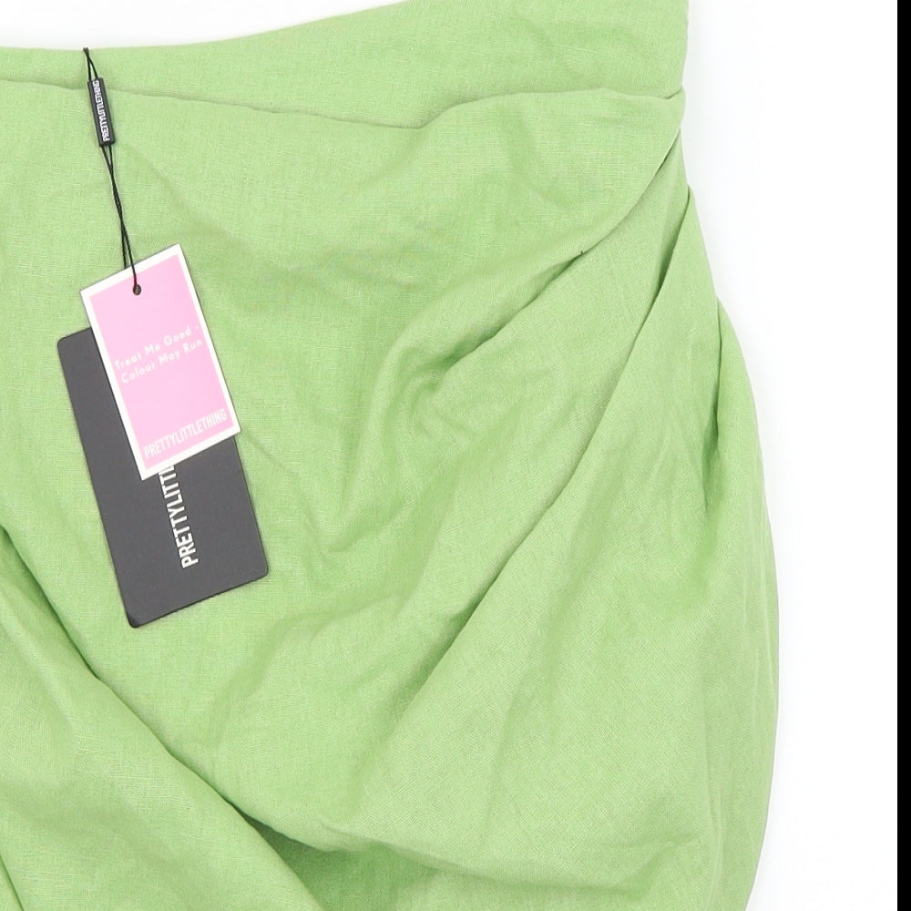 Pretty Little Thing Womens Green   Tulip Skirt Size 10