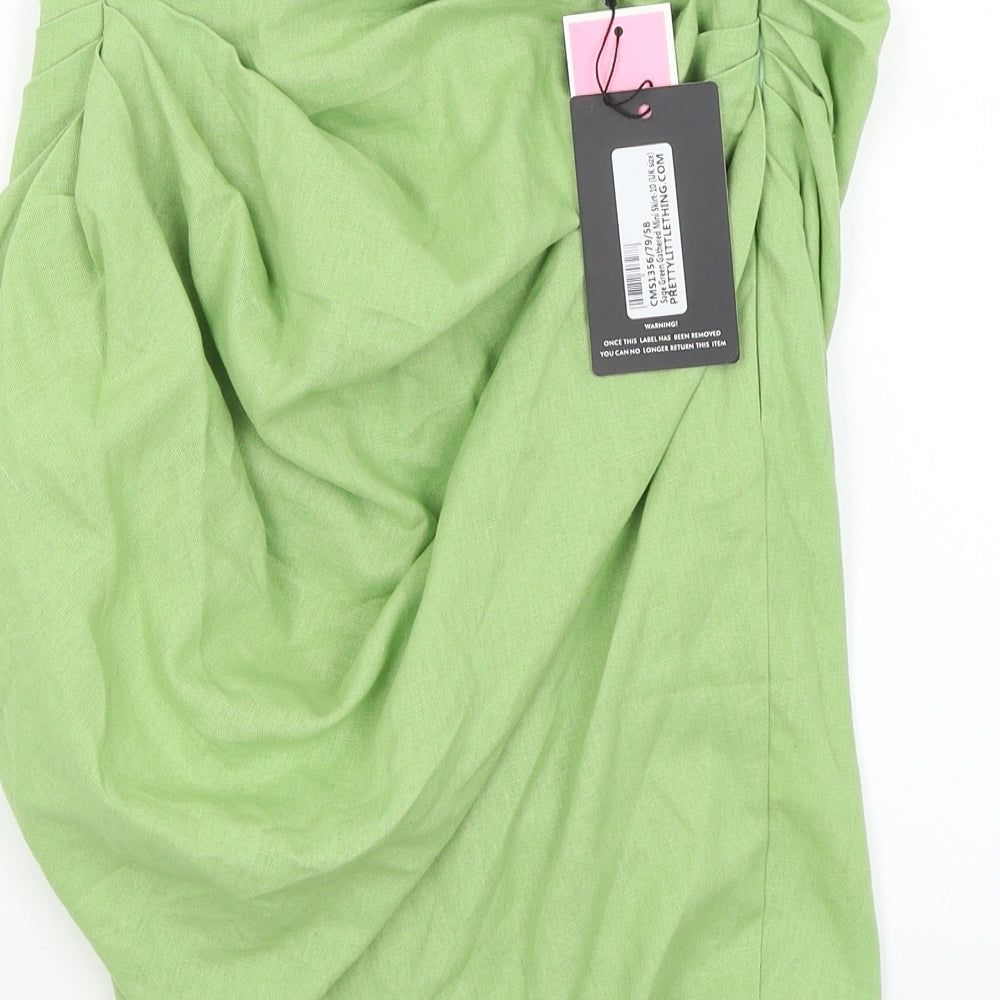 Pretty Little Thing Womens Green   Tulip Skirt Size 10