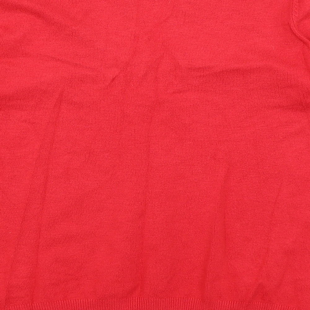 M&S Womens Red   Pullover Jumper Size 12