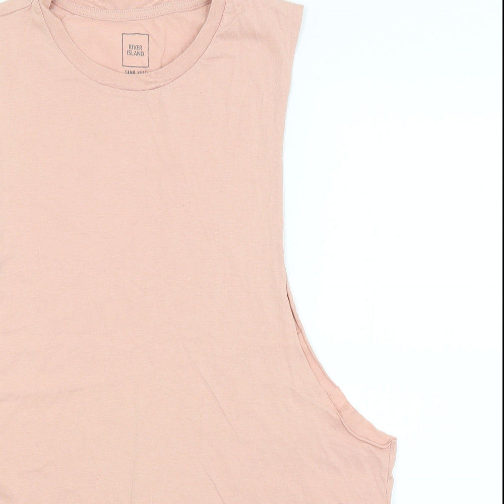 River Island Mens Pink    T-Shirt Size L