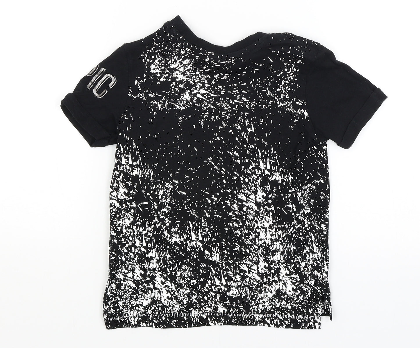 Disney Boys Black   Basic T-Shirt Size 4-5 Years  - Mickey Mouse
