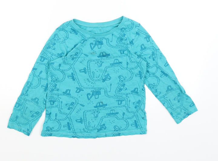 George Boys Blue Basic T-Shirt Size 6-7 Years - Vehicles