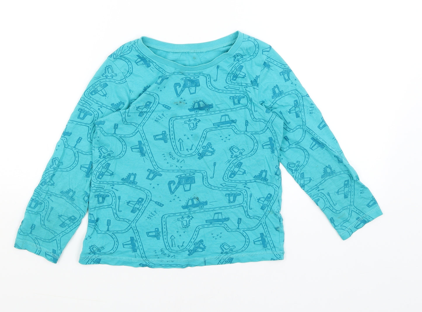 George Boys Blue   Basic T-Shirt Size 6-7 Years  - Vehicles