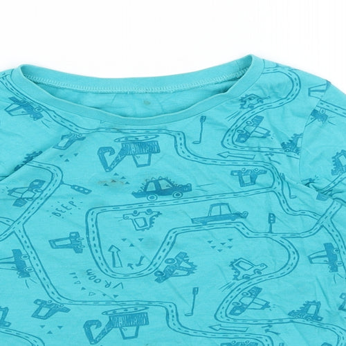 George Boys Blue   Basic T-Shirt Size 6-7 Years  - Vehicles