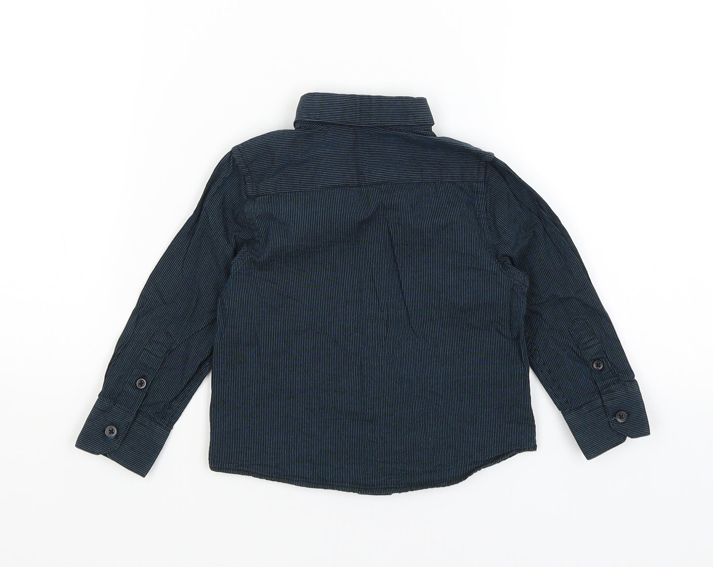 George Baby Blue Striped  Basic Button-Up Size 12-18 Months