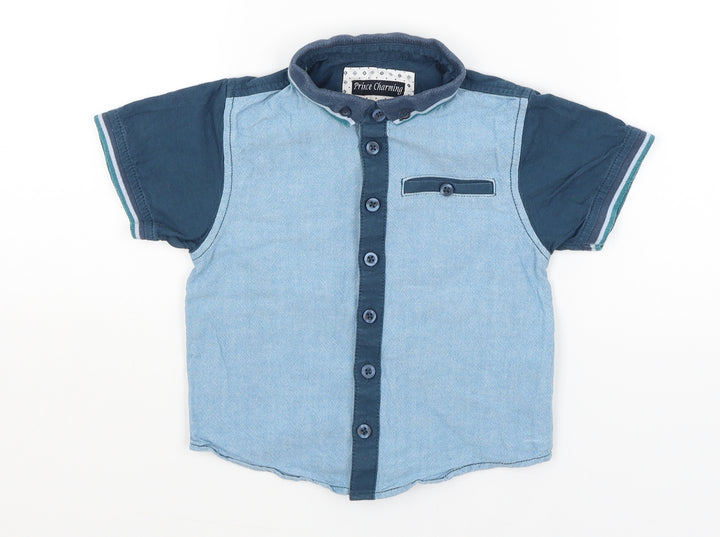 Prince Charming Baby Blue Basic Button-Up Size 18-24 Months