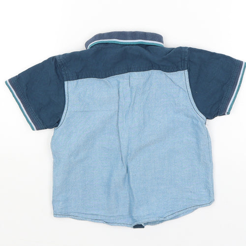 Prince Charming Baby Blue   Basic Button-Up Size 18-24 Months