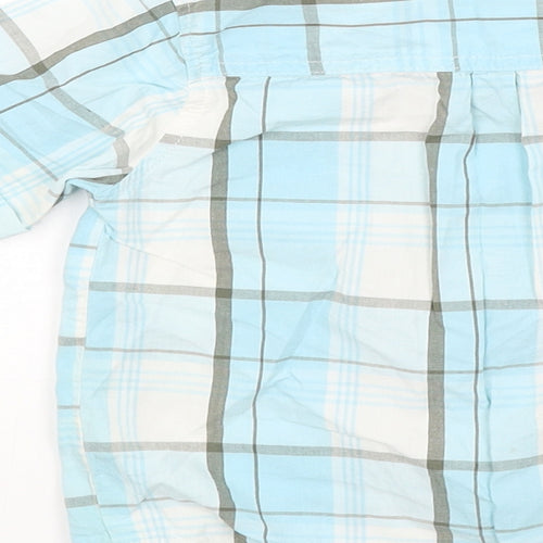 George Boys Blue Plaid  Basic Button-Up Size 3-4 Years