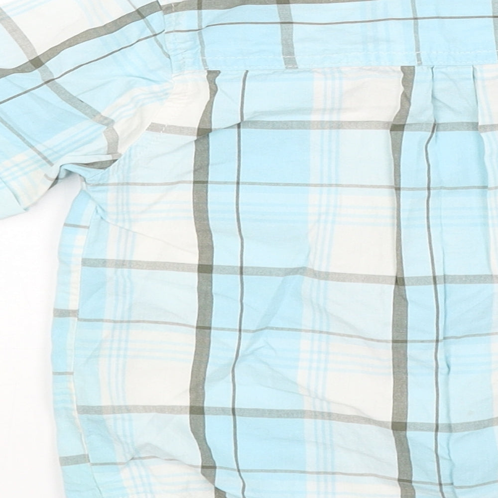 George Boys Blue Plaid  Basic Button-Up Size 3-4 Years