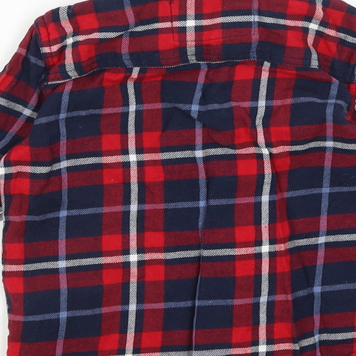 Rebel Boys Red Plaid  Basic Button-Up Size 3-4 Years