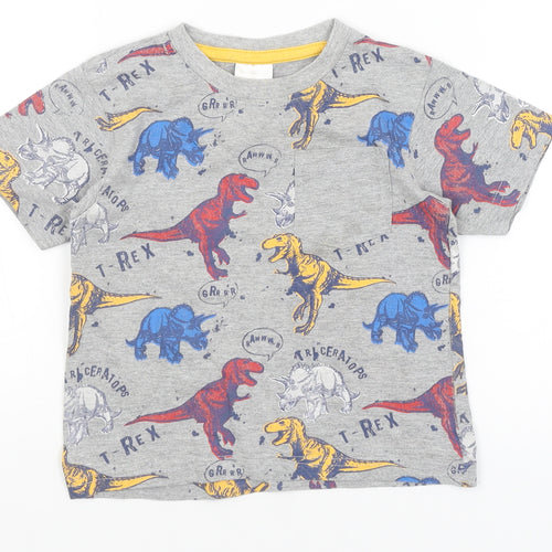 Urban Rascals Boys Grey   Basic T-Shirt Size 2 Years  - Dinosaurs