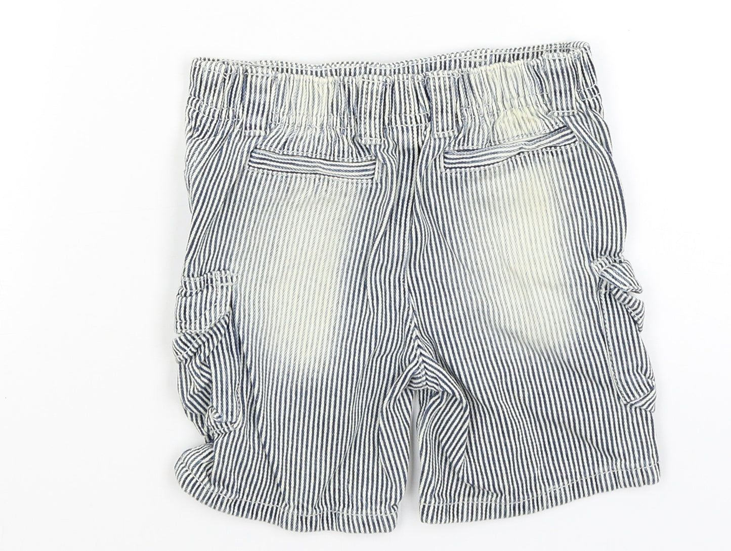 Baby Baby Blue Striped  Cropped Trousers Size 12-18 Months