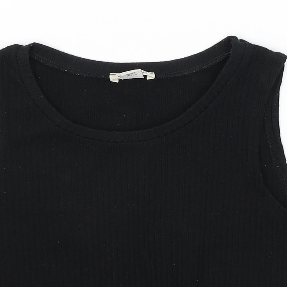 River Island Girls Black   Cropped Tank Size 11-12 Years