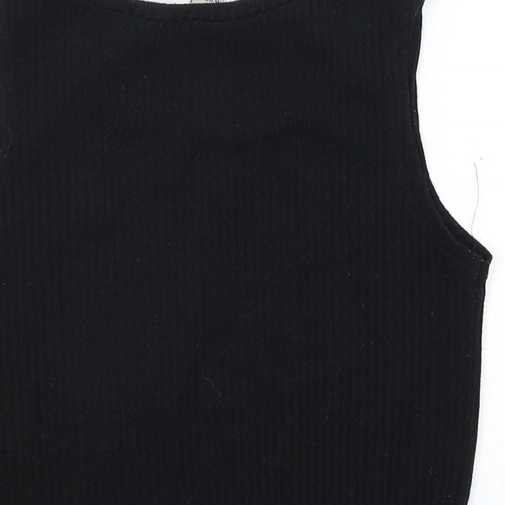 River Island Girls Black   Cropped Tank Size 11-12 Years
