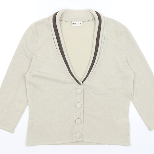 Minuet Womens Beige   Cardigan Jumper Size 12