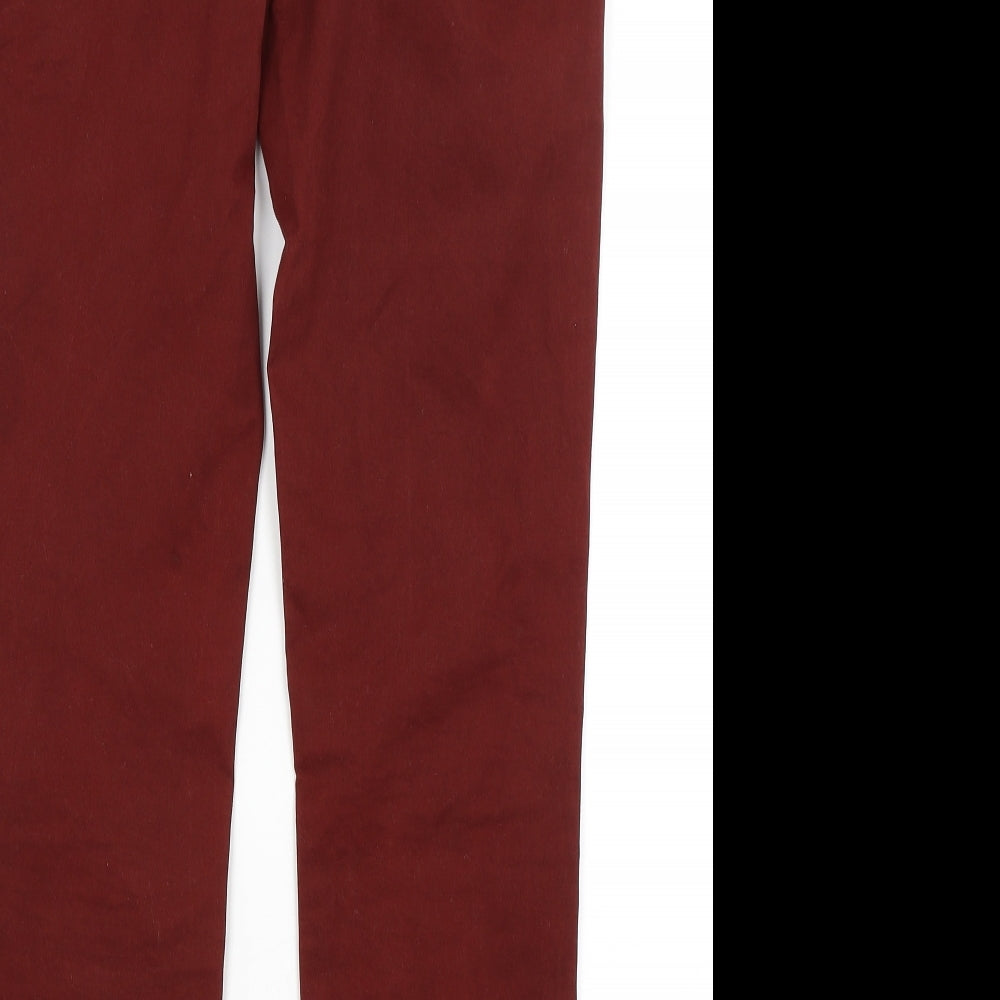 Preworn Womens Red   Chino Trousers Size 12 L28 in
