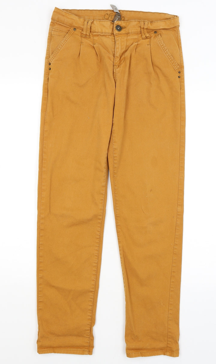 Denim Co Womens Brown Chino Trousers Size 10 L30 in