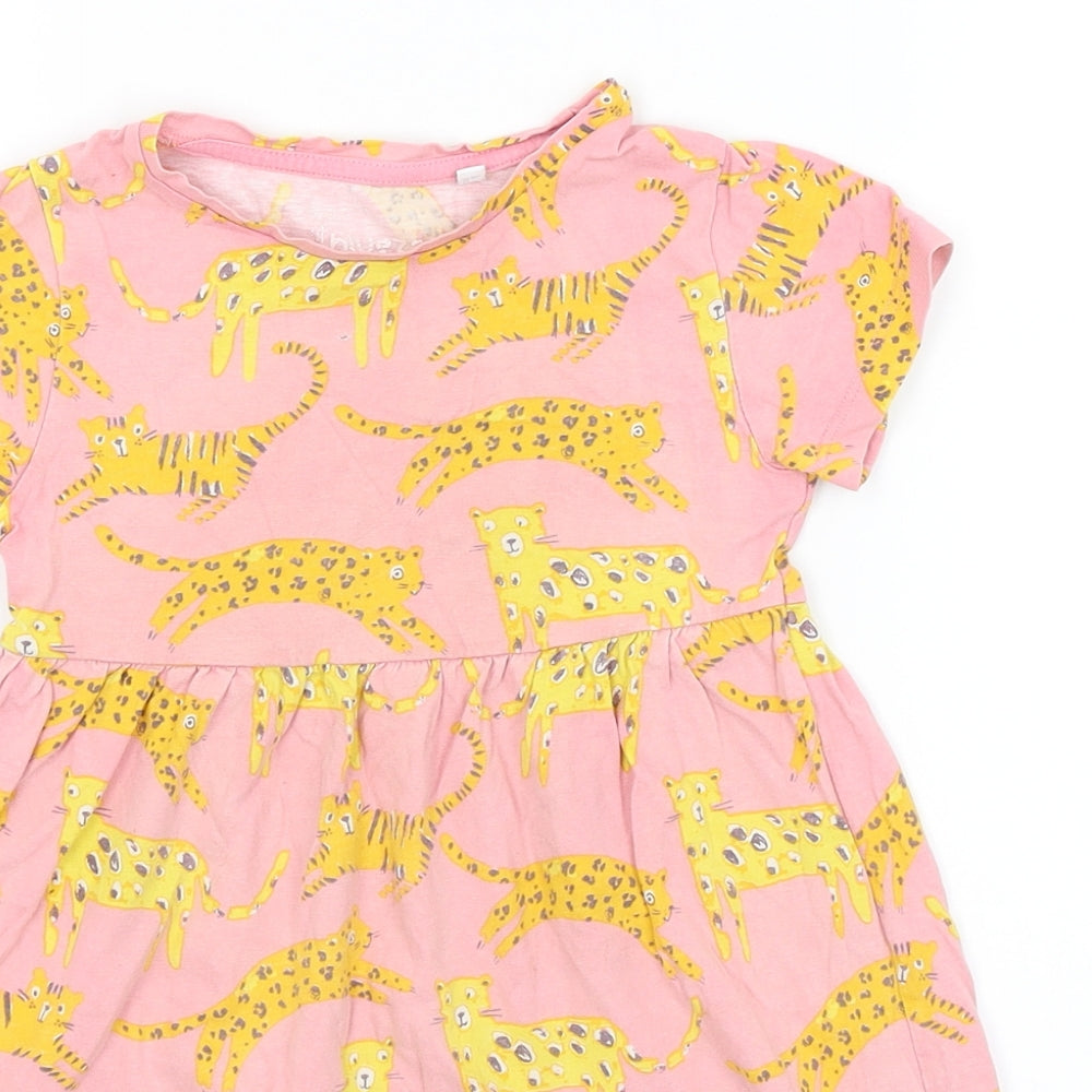 Blue Zoo Girls Pink   T-Shirt Dress  Size 4-5 Years  - Big Cats