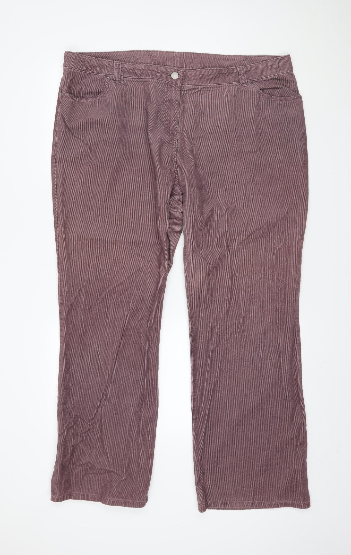 Marks and Spencer Womens Purple   Trousers  Size 22 L26 in