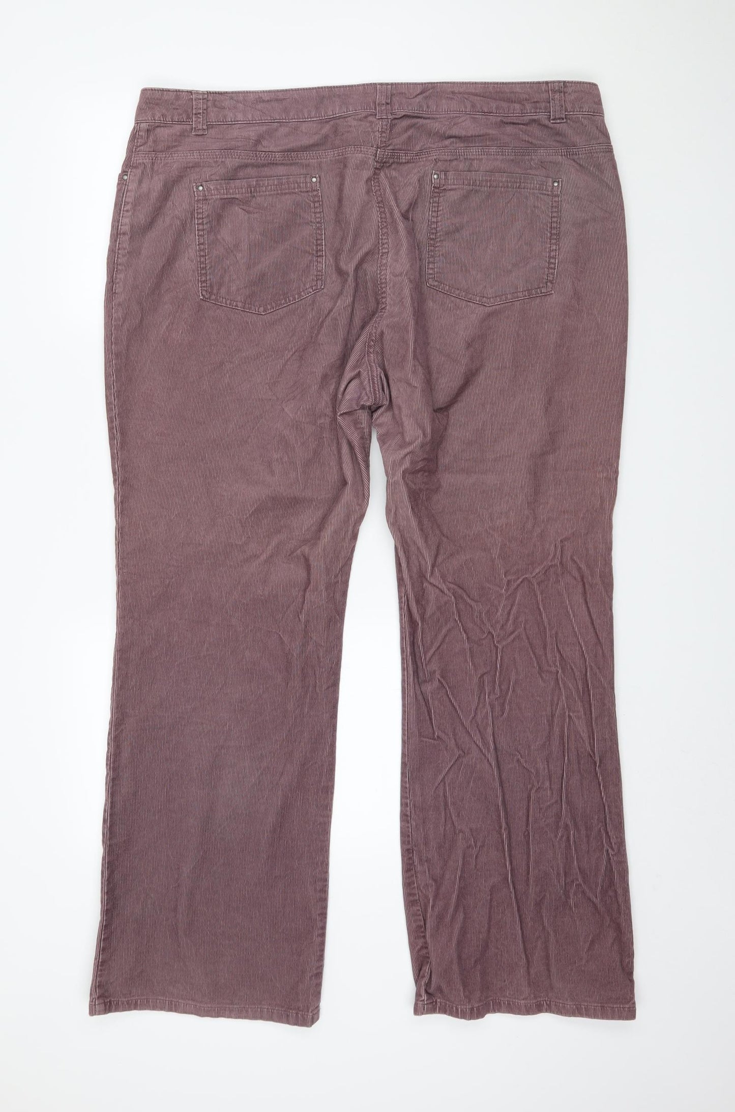 Marks and Spencer Womens Purple   Trousers  Size 22 L26 in
