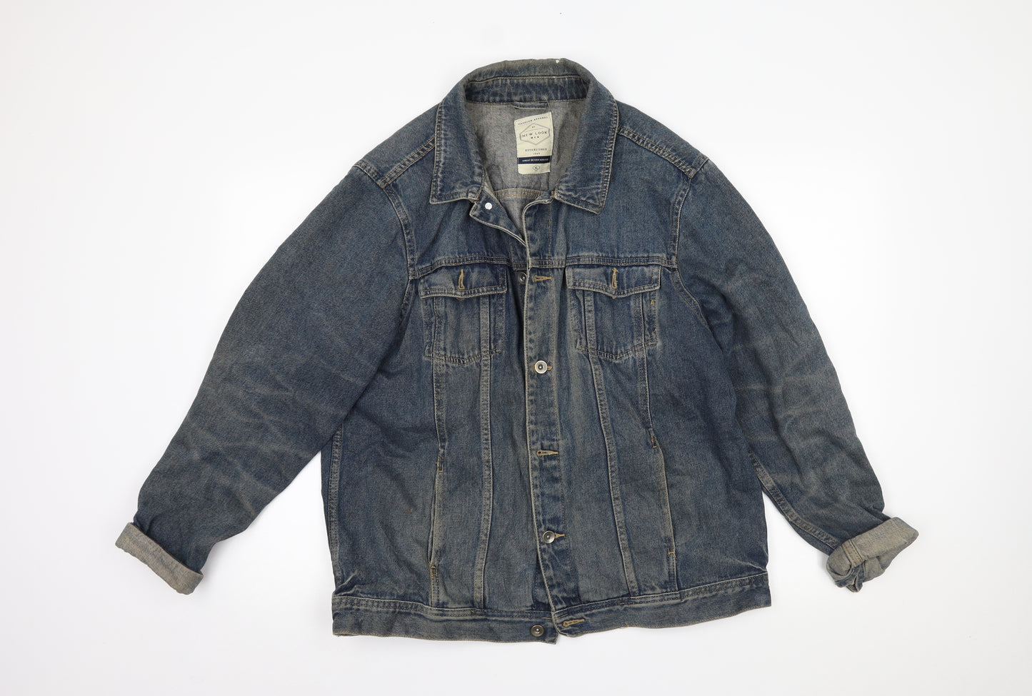 New Look Mens Blue  Denim Gilet Jacket Size XL