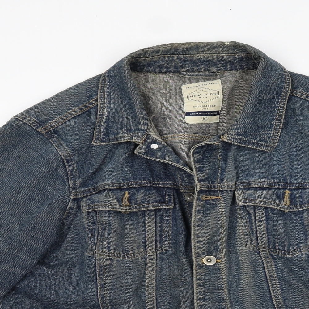 New Look Mens Blue  Denim Gilet Jacket Size XL
