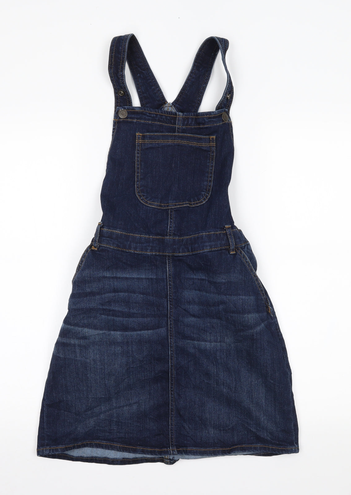 Gap Girls Blue  Denim Pinafore/Dungaree Dress  Size 13 Years
