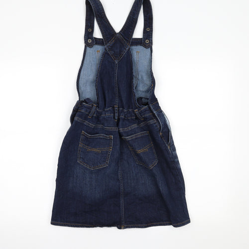 Gap Girls Blue  Denim Pinafore/Dungaree Dress  Size 13 Years