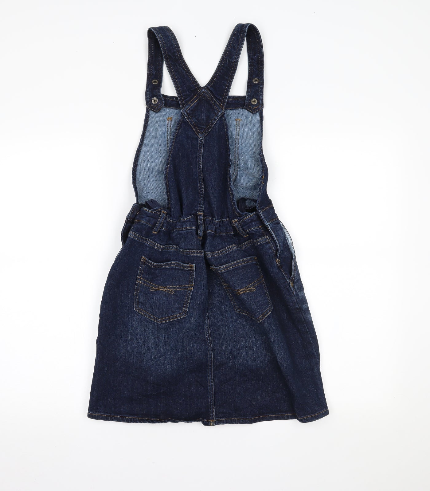Gap Girls Blue  Denim Pinafore/Dungaree Dress  Size 13 Years