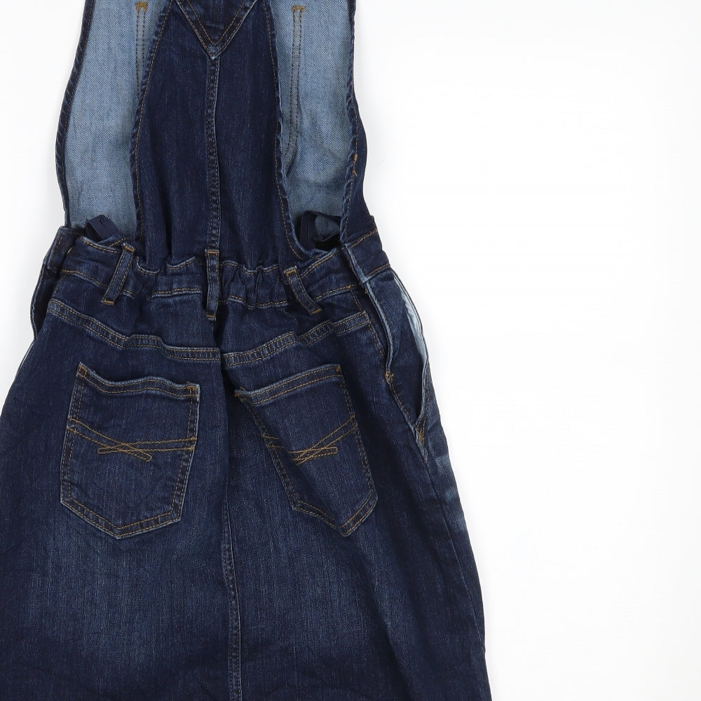 Gap Girls Blue  Denim Pinafore/Dungaree Dress  Size 13 Years