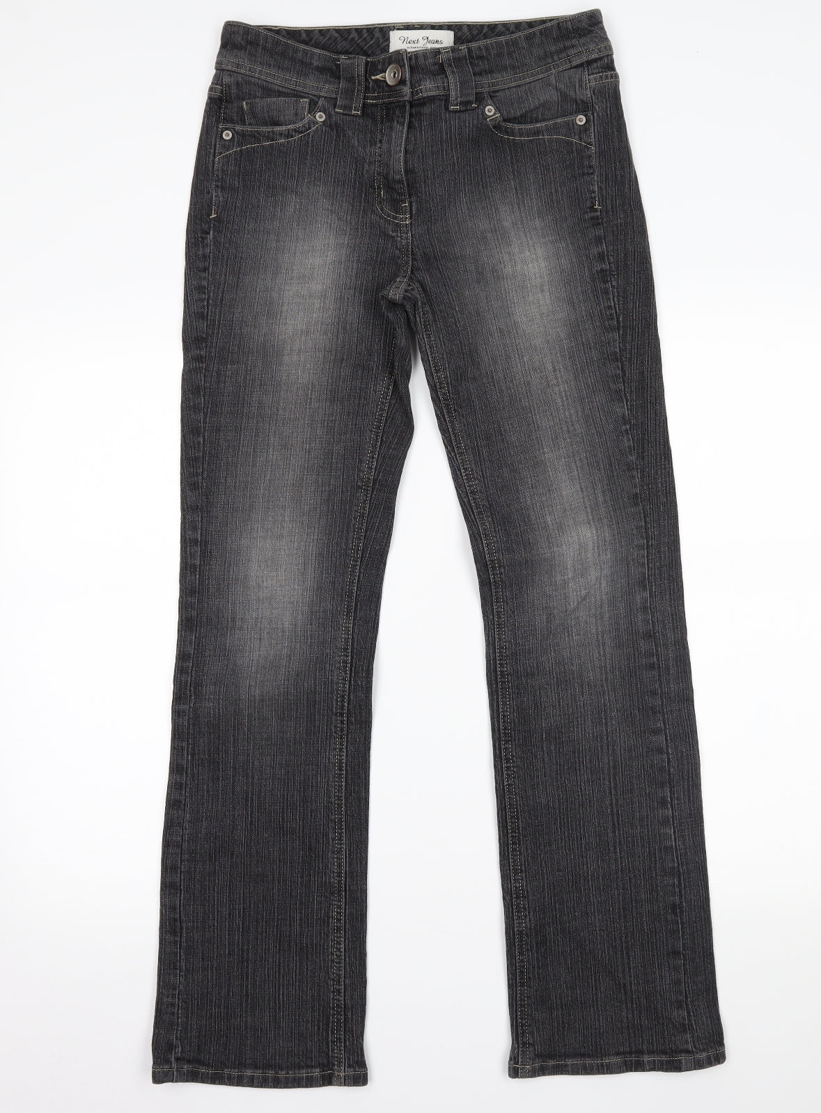 NEXT Womens Black  Denim Straight Jeans Size 10 L28 in