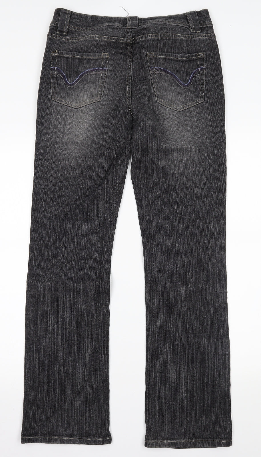 NEXT Womens Black  Denim Straight Jeans Size 10 L28 in