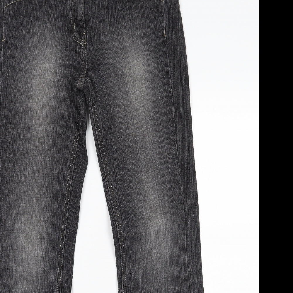 NEXT Womens Black  Denim Straight Jeans Size 10 L28 in