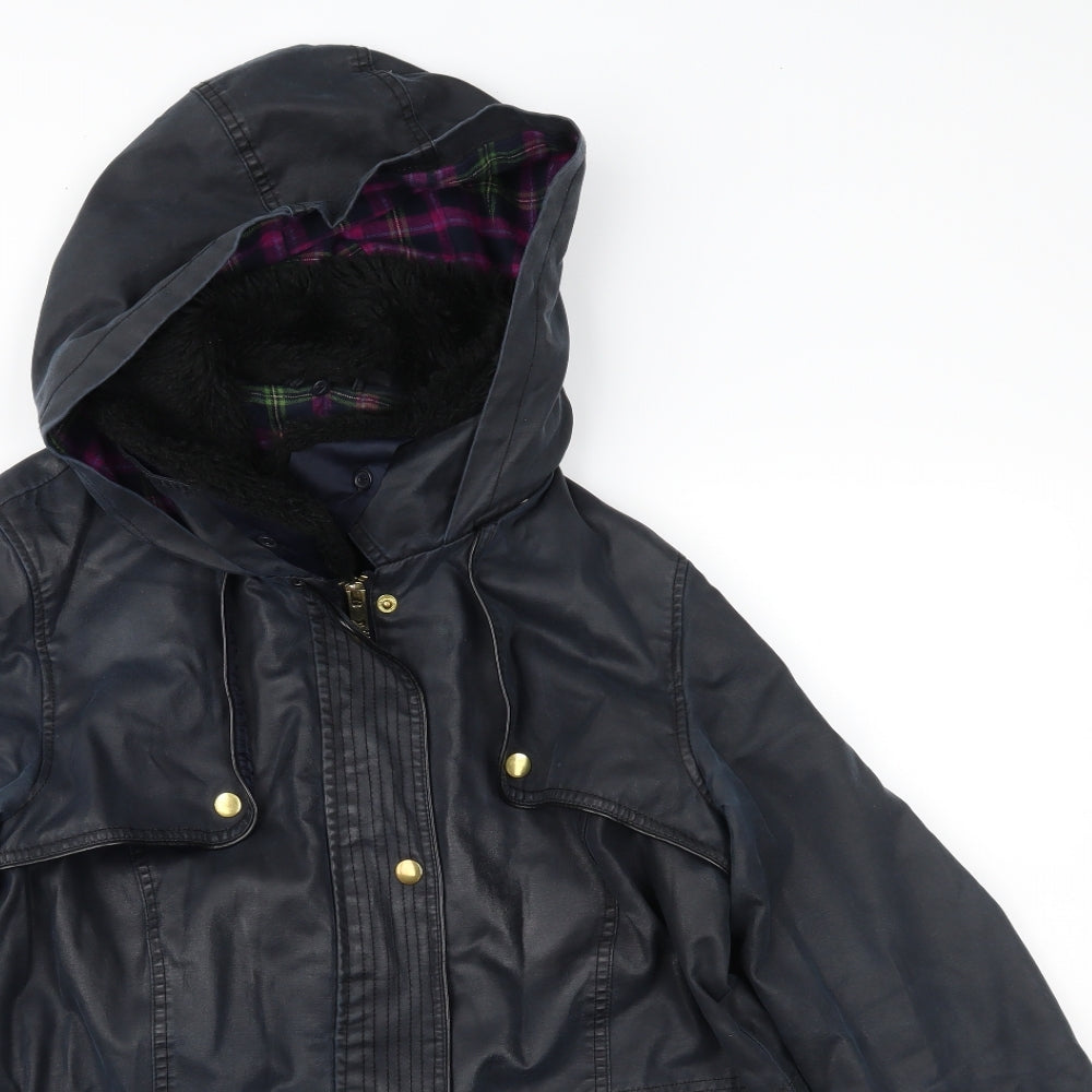 George Womens Blue   Rain Coat Coat Size 16