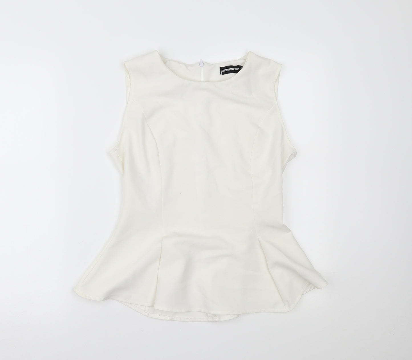 PRETTYLITTLETHING Womens White   Henley Jumper Size 8
