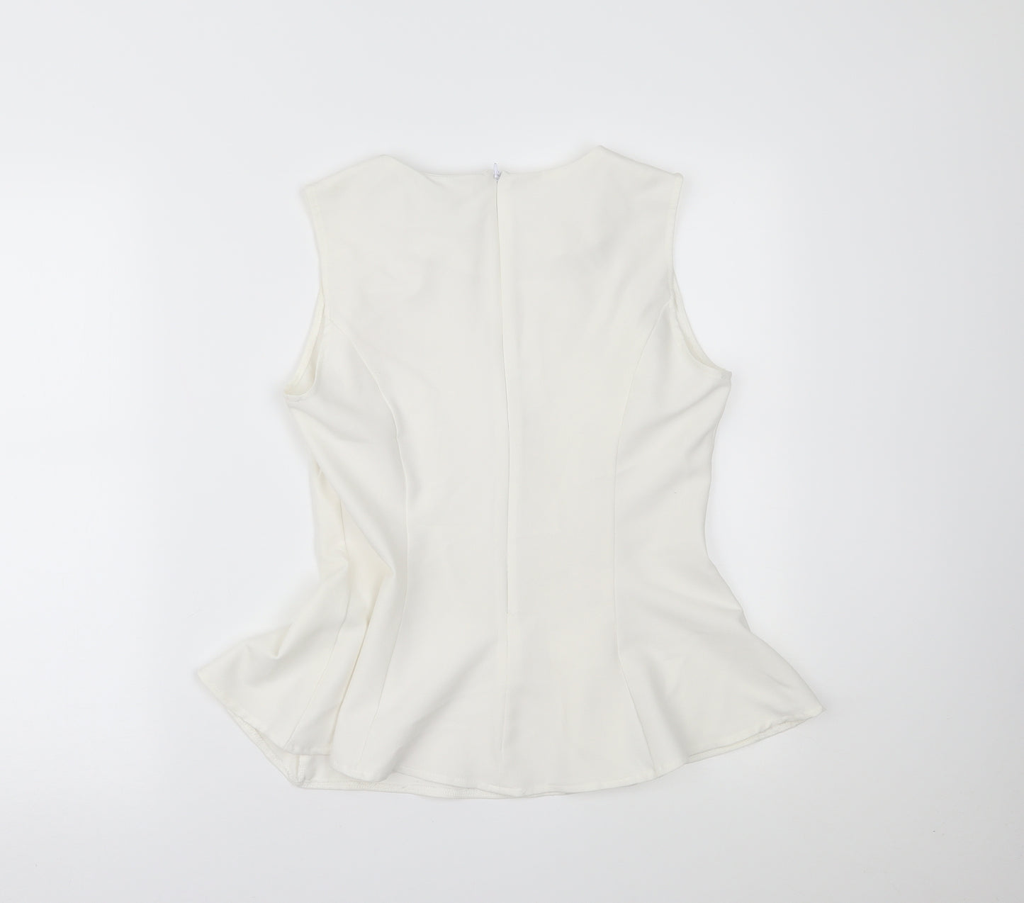 PRETTYLITTLETHING Womens White   Henley Jumper Size 8