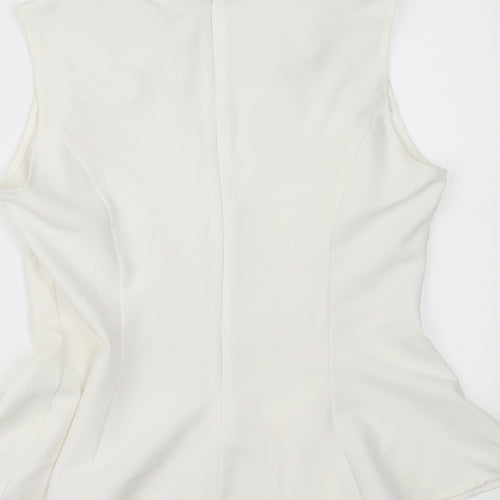 PRETTYLITTLETHING Womens White   Henley Jumper Size 8