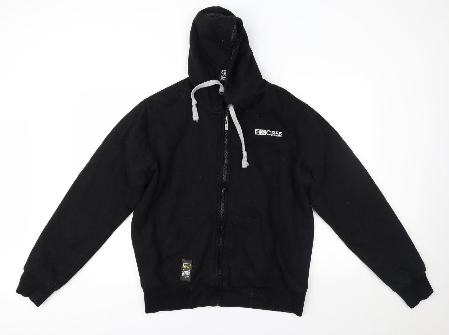 Crosshatch Mens Black   Full Zip Hoodie Size L