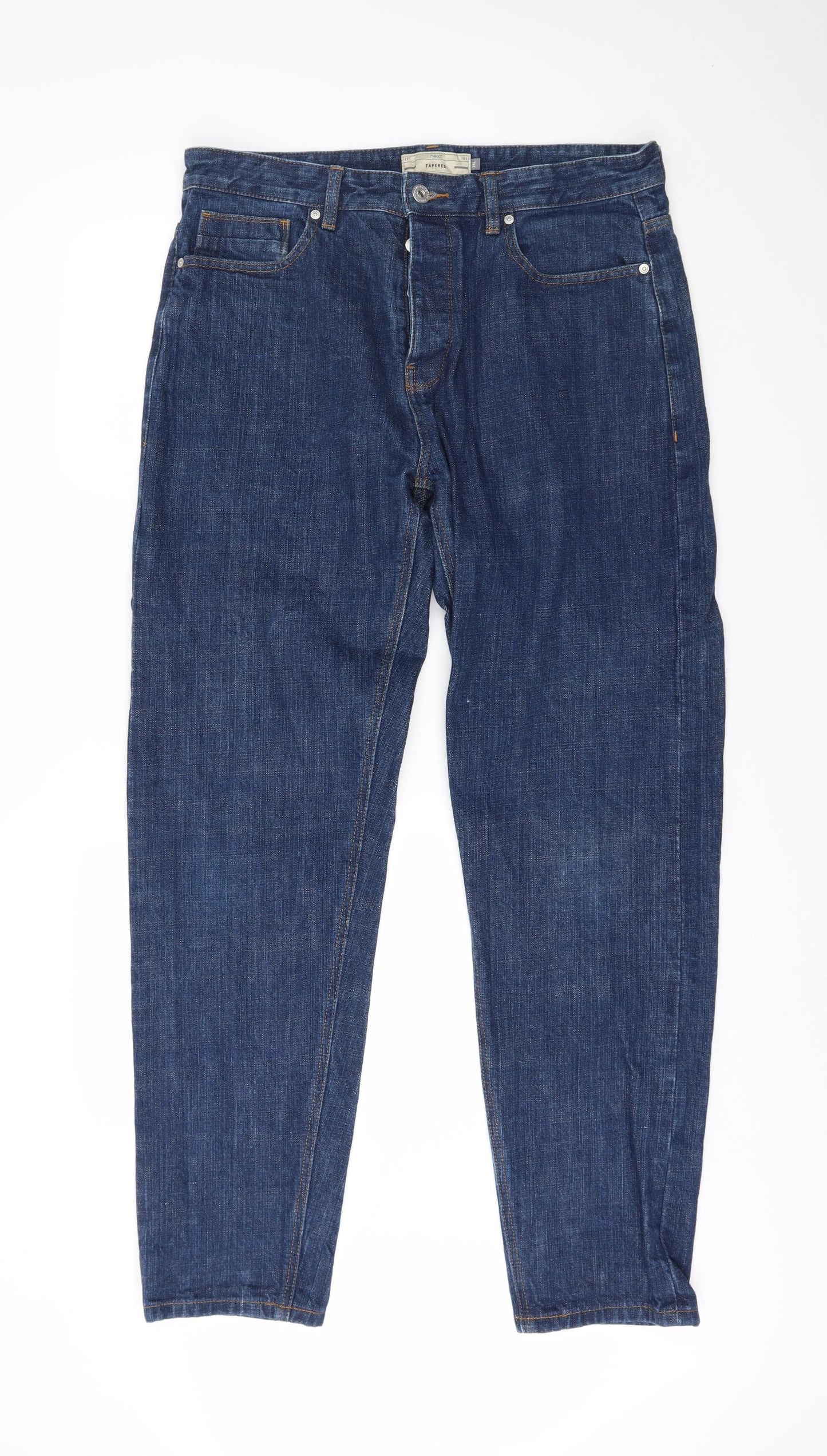 NEXT Mens Blue  Denim Straight Jeans Size 34 L33 in