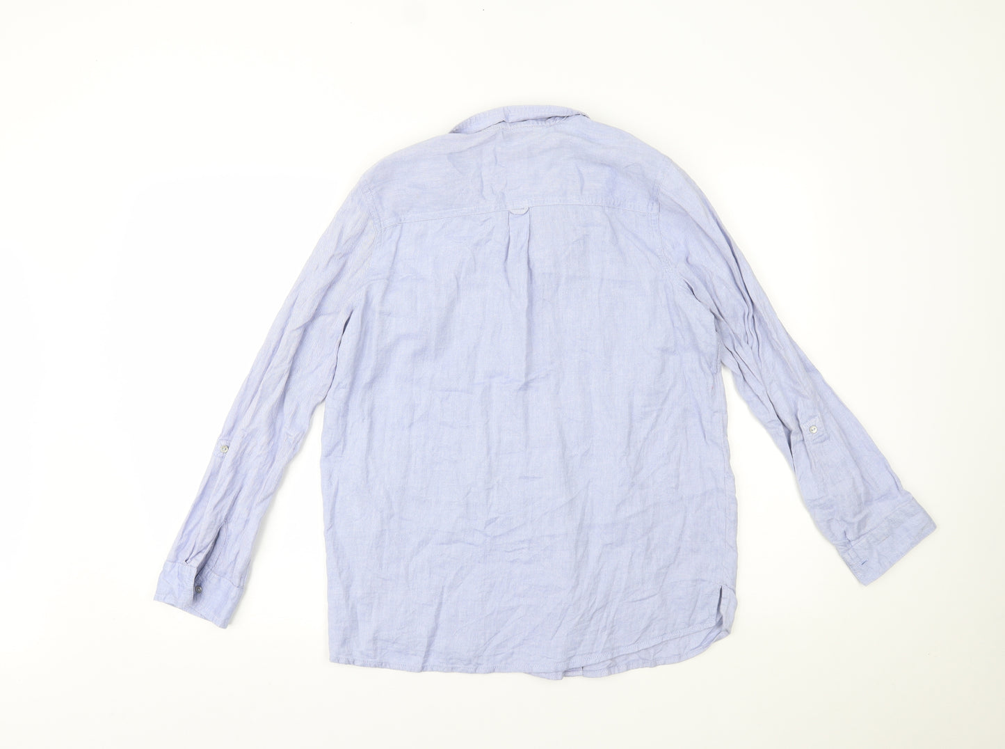 George Womens Blue   Basic Button-Up Size 14