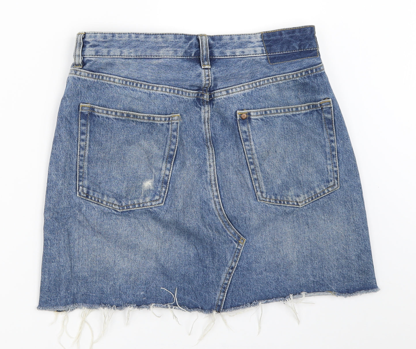 H&M Womens Blue  Denim Mini Skirt Size 38