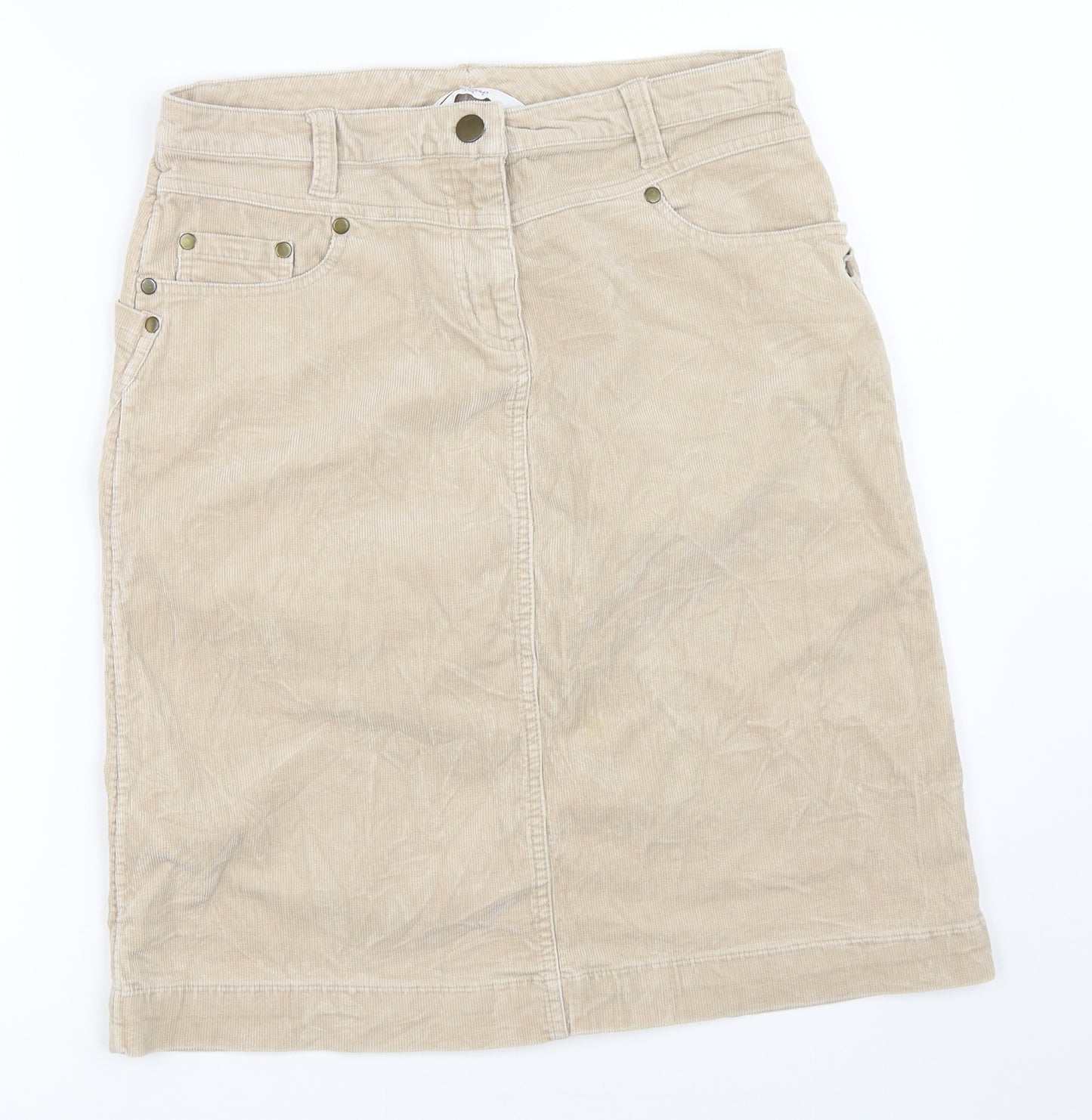 Papaya Womens Beige  Corduroy Straight & Pencil Skirt Size 10