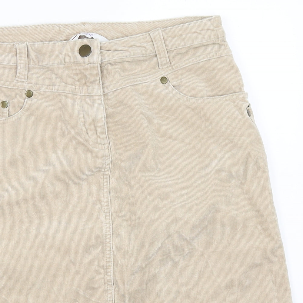 Papaya Womens Beige  Corduroy Straight & Pencil Skirt Size 10