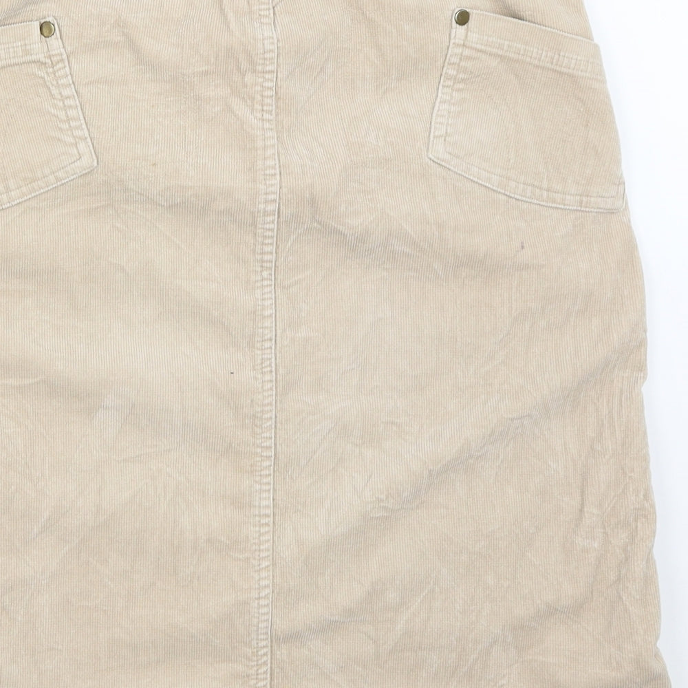 Papaya Womens Beige  Corduroy Straight & Pencil Skirt Size 10