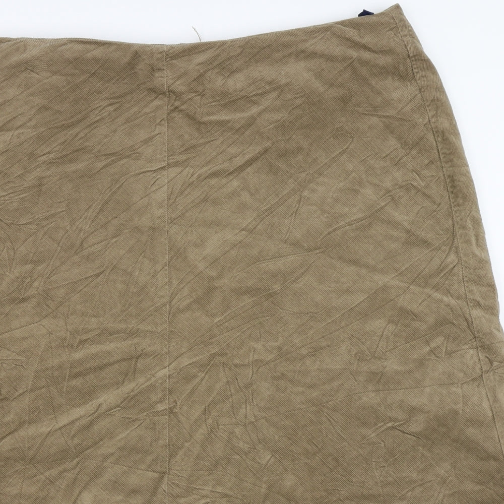 Boden Womens Beige  Corduroy Flare Skirt Size 20