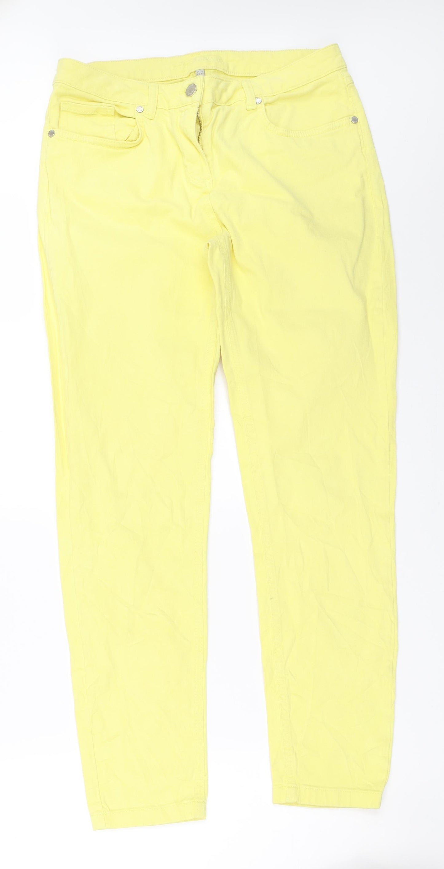 NW3 Womens Yellow   Straight Jeans Size 14 L28.5 in
