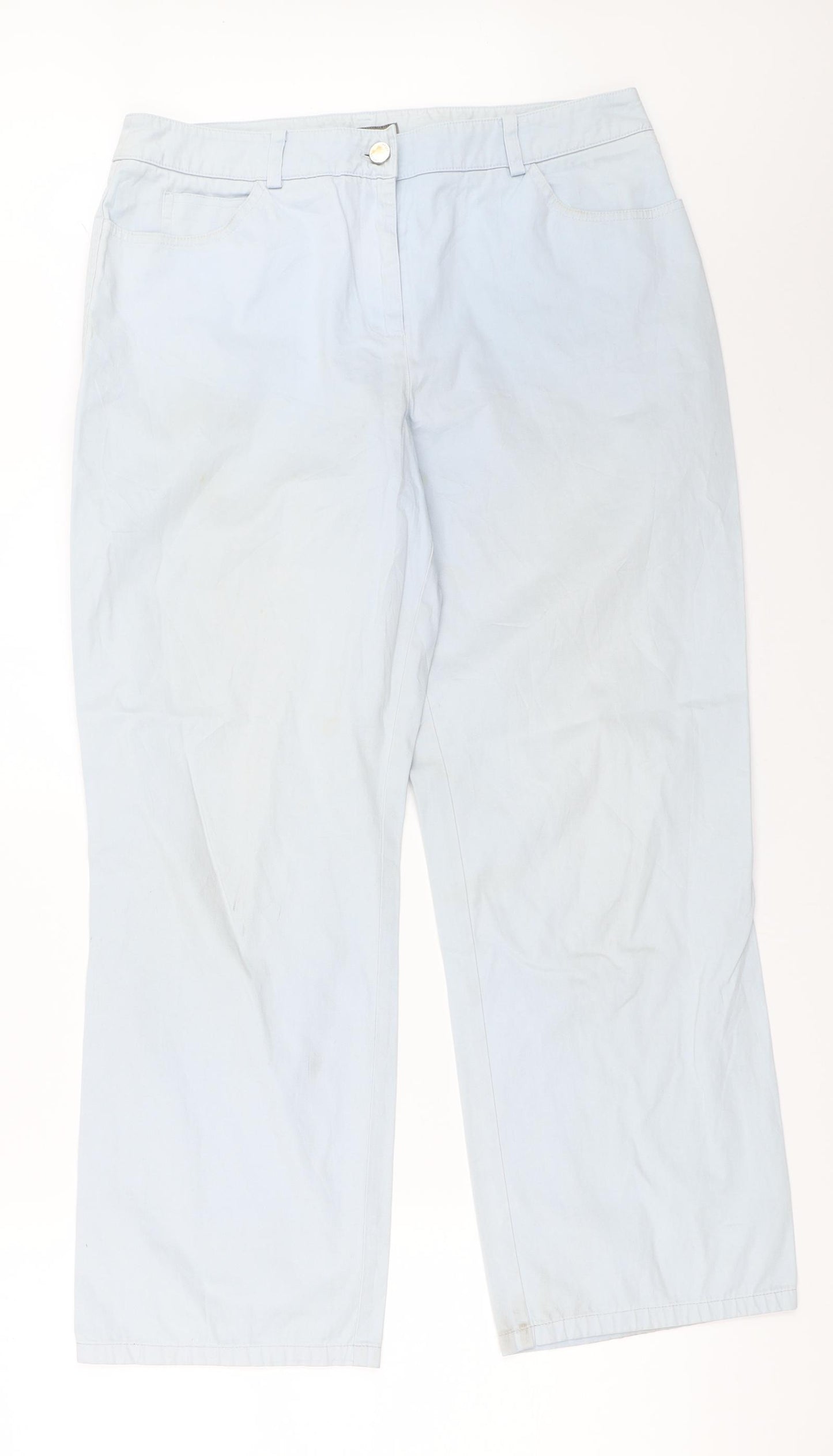 Jaeger Womens Blue   Trousers  Size 14 L27 in