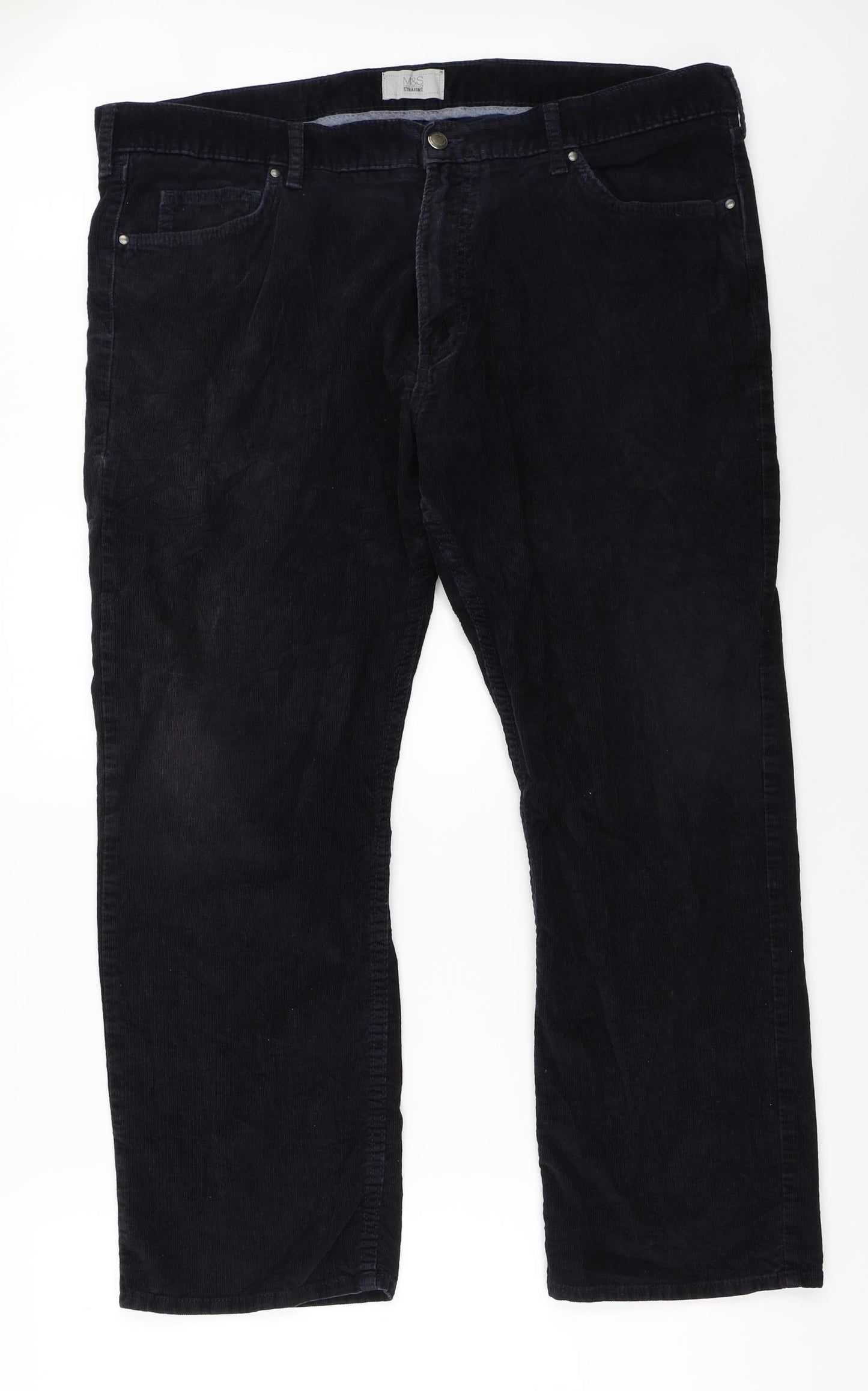 Marks and Spencer Mens Blue  Corduroy Trousers  Size 42 in L29 in