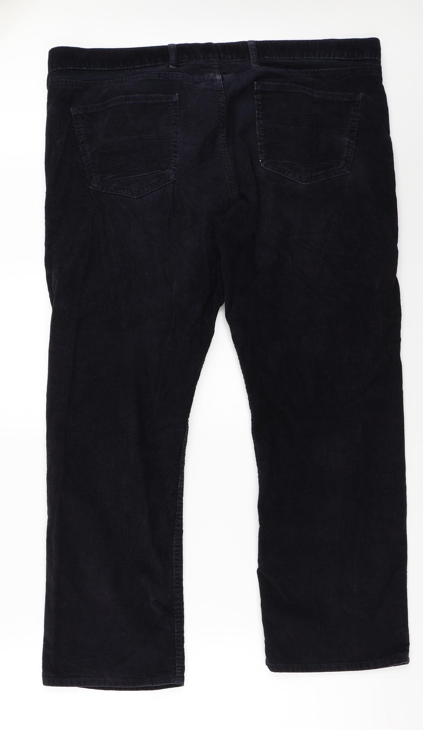 Marks and Spencer Mens Blue  Corduroy Trousers  Size 42 in L29 in
